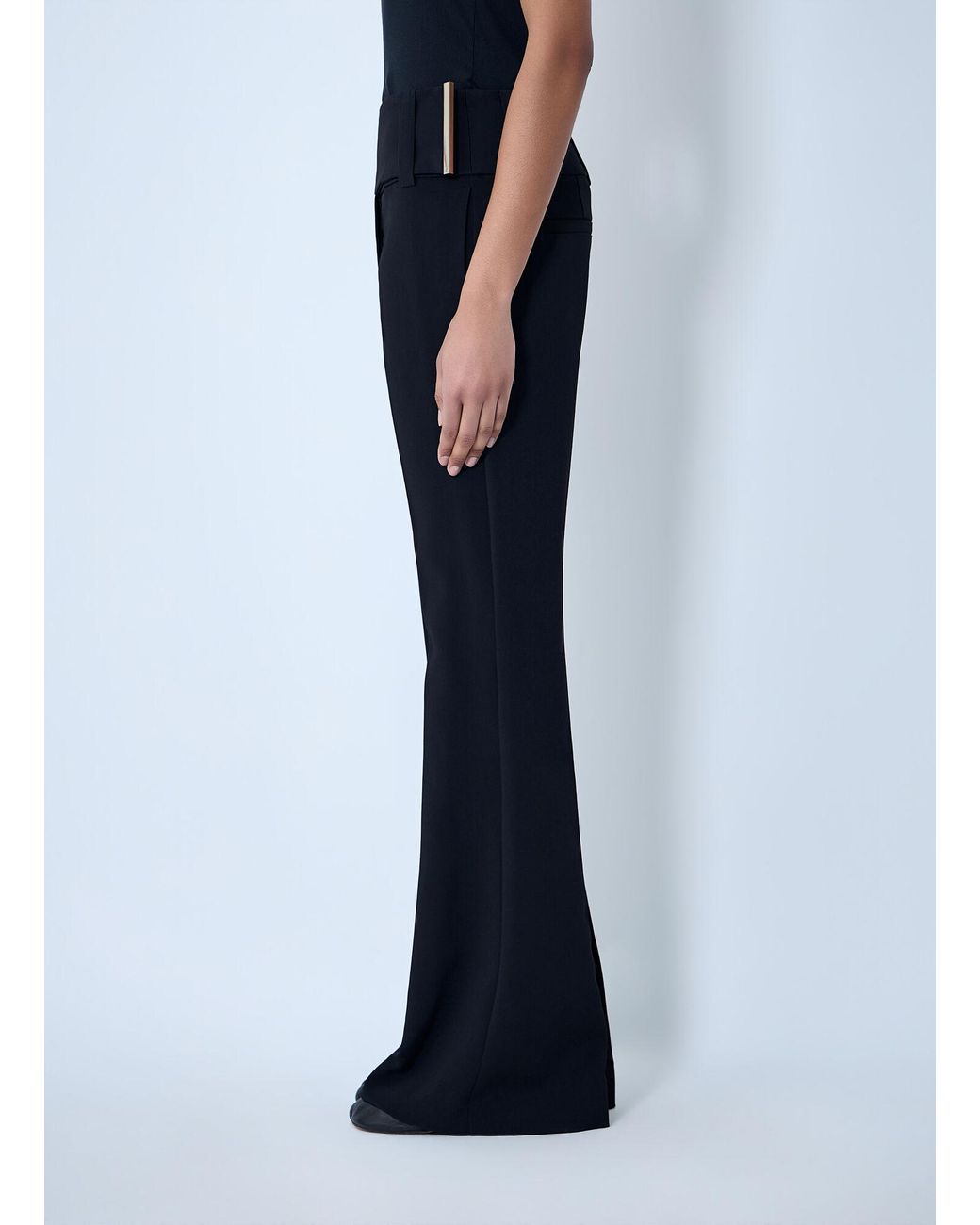 Sportmax Blue High-Waisted Flared Trousers