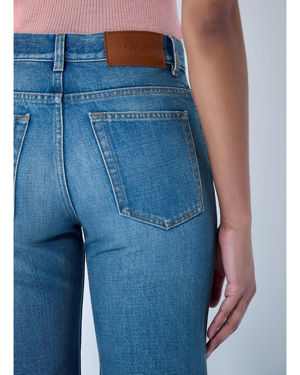 Chloé Blue Chloé Straight-Leg Denim Jeans