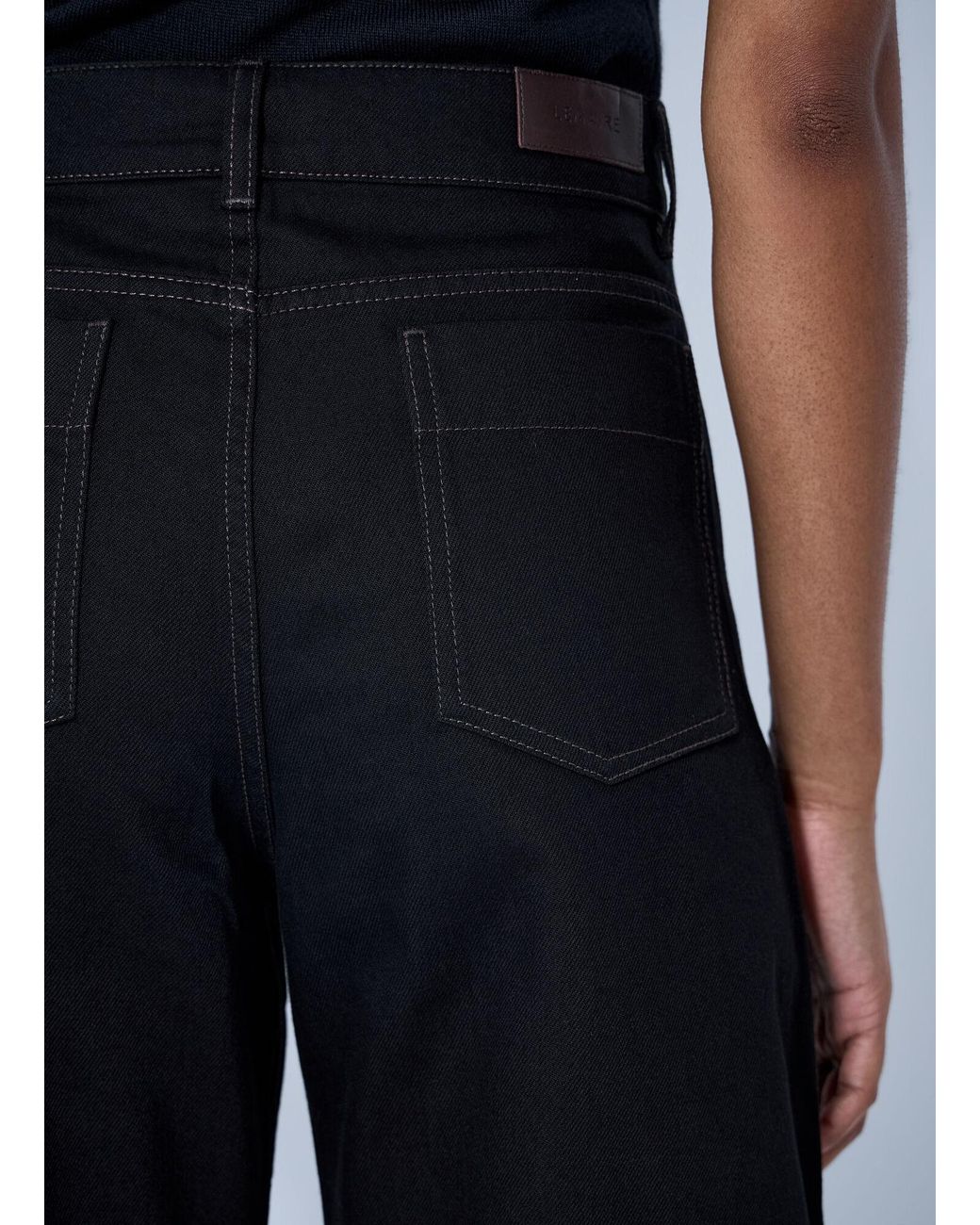 Lemaire Blue High Waisted Curved Pants