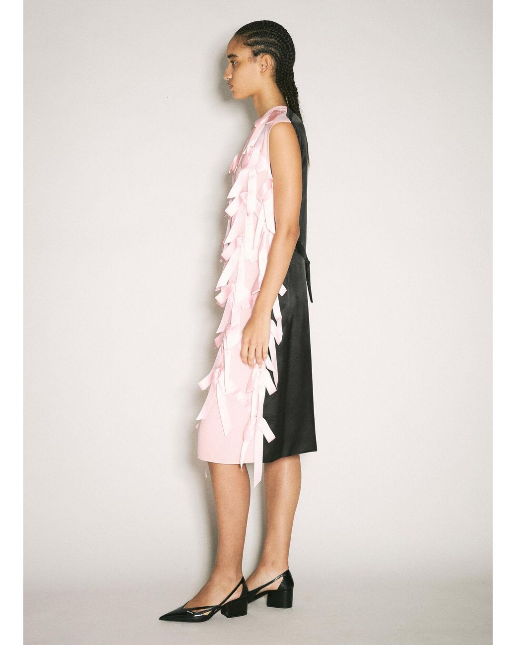 Prada Pink Sablã Midi Dress