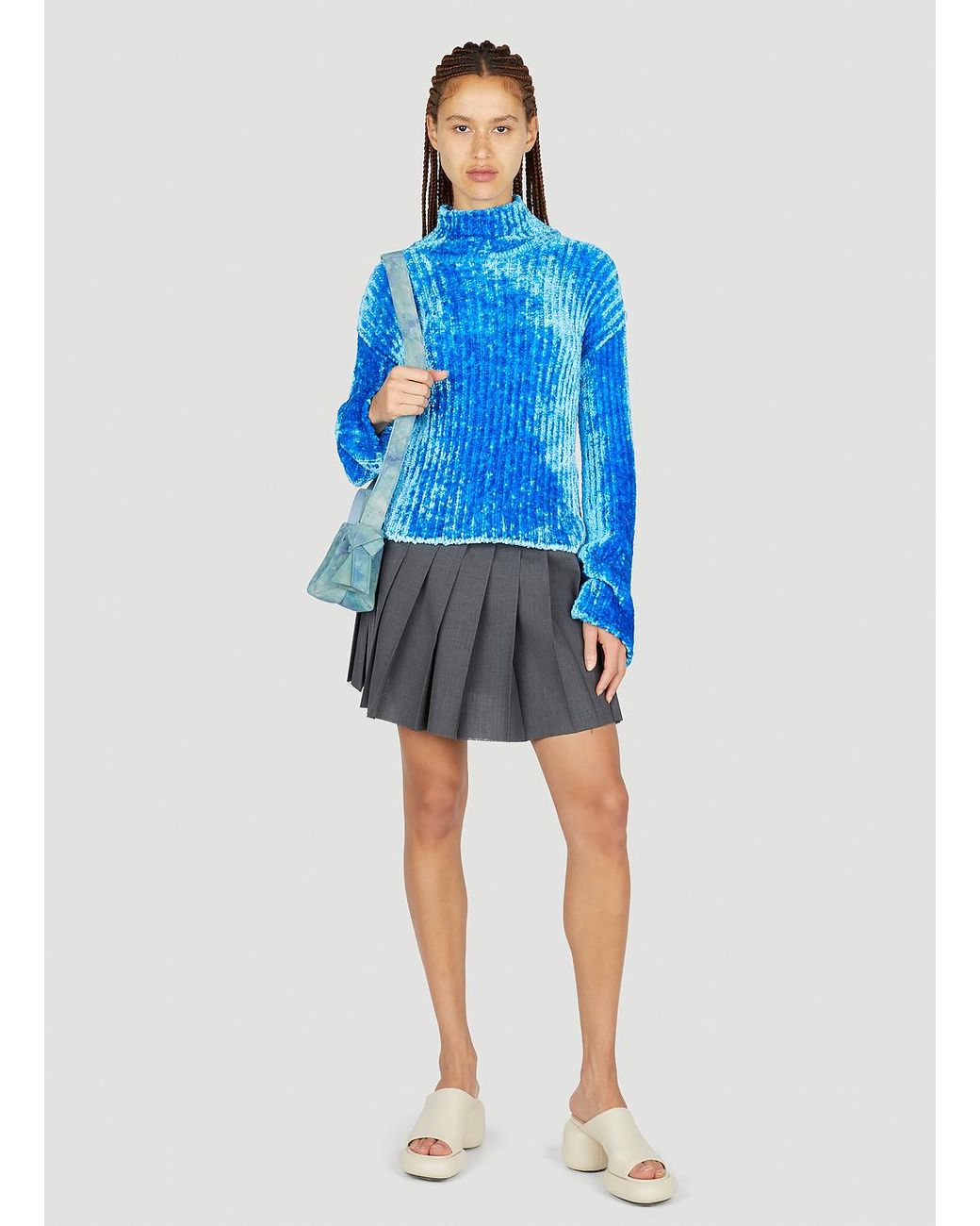 Acne Studios Chenille Sweater in Blue Lyst Canada