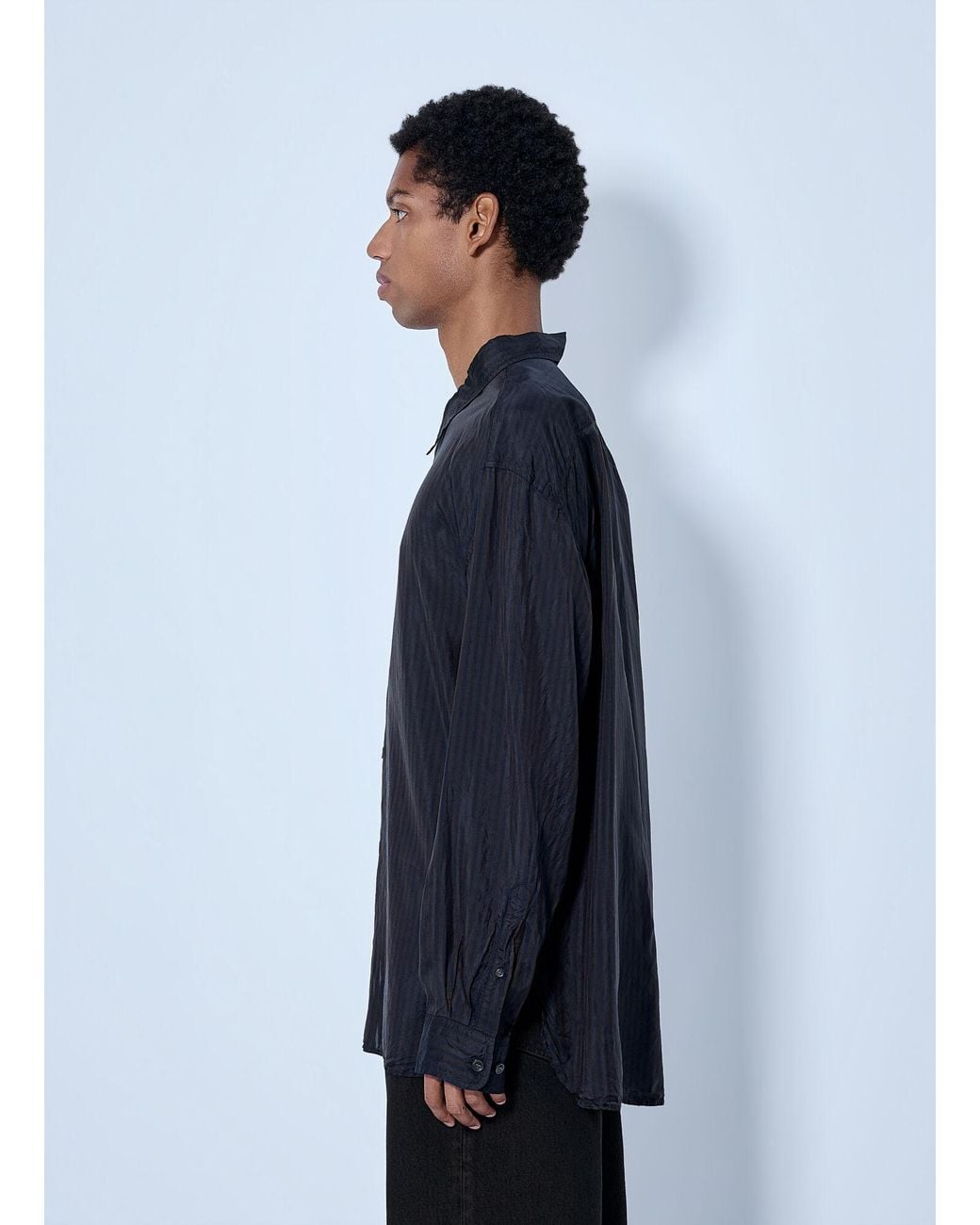 Dries Van Noten Blue Croom Striped Shirt for men