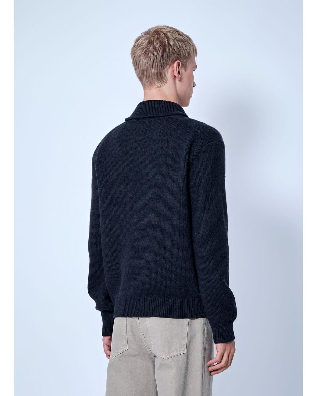 The Row Blue Buffalo Wool, Silk And Cashmere Cardigan for men