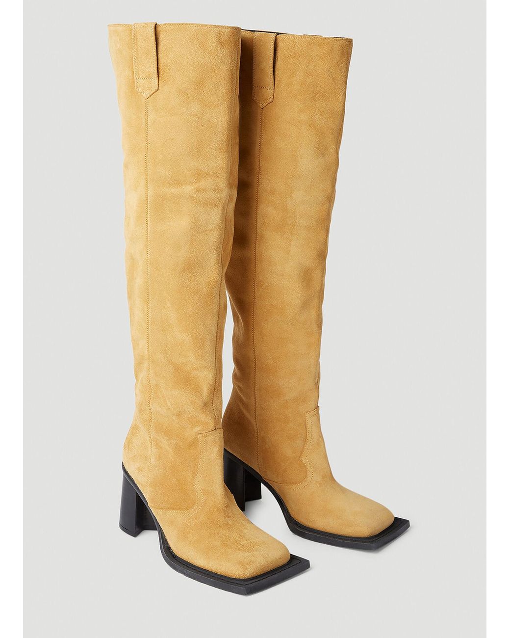 Ninamounah Yellow Howling Knee-High Suede Boots