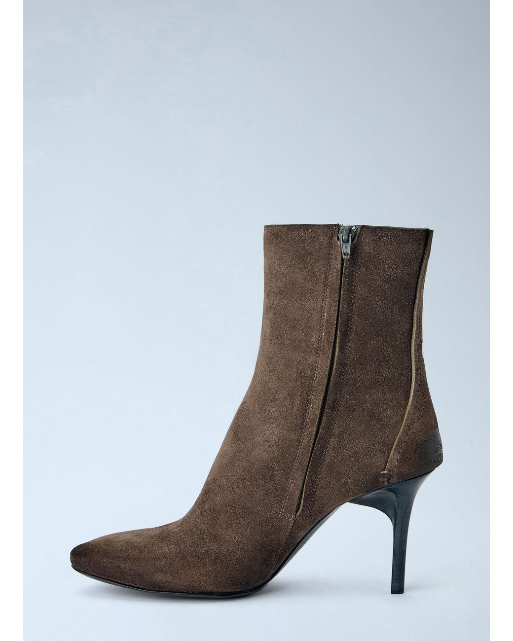CAPASA MILANO Brown Pointed-toe Suede Ankle Boots