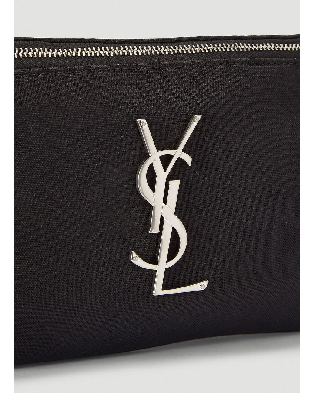 Saint Laurent Black Cassandre Classic Belt Bag for men
