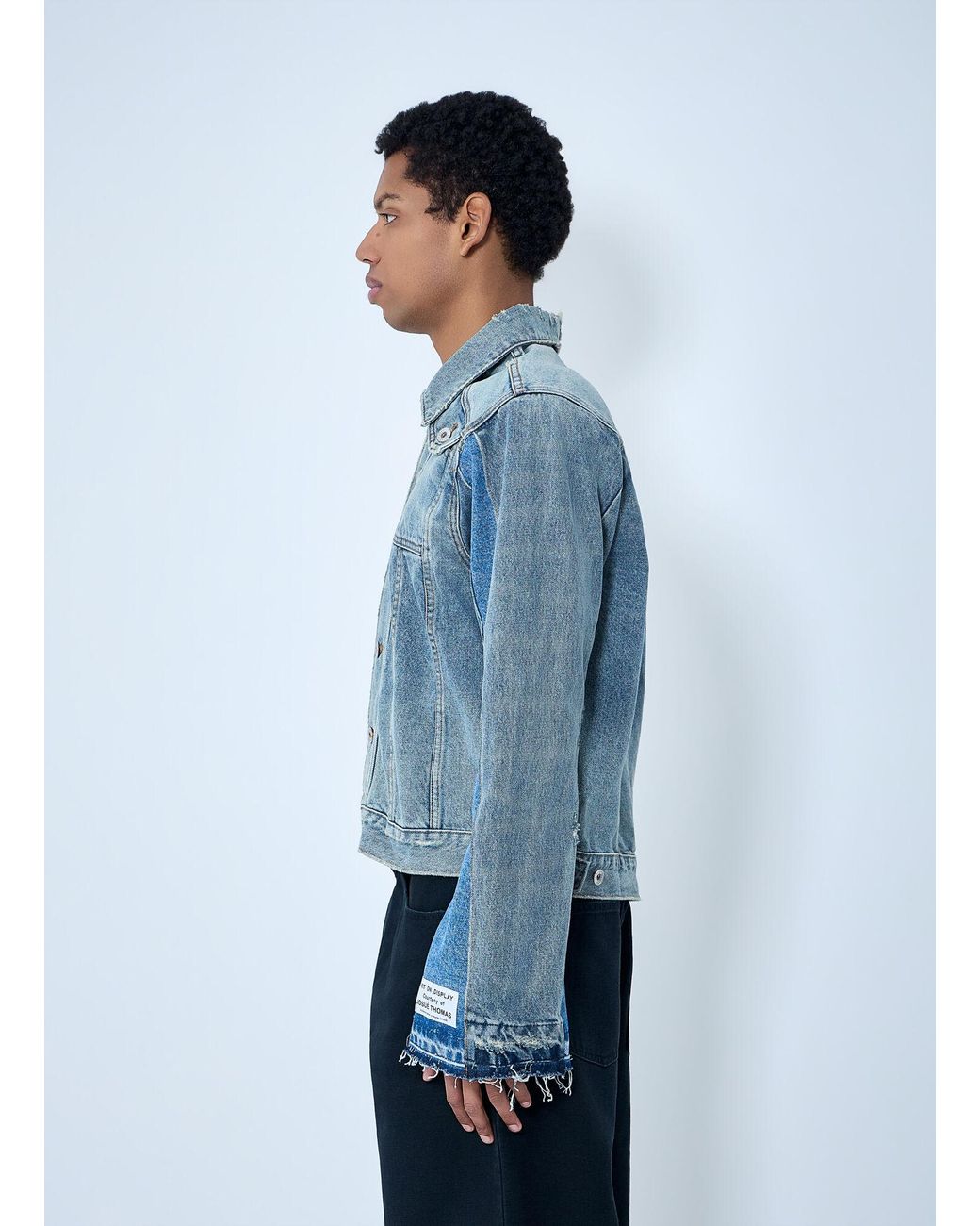 GALLERY DEPT. Blue Panelled Denim Jacket for men