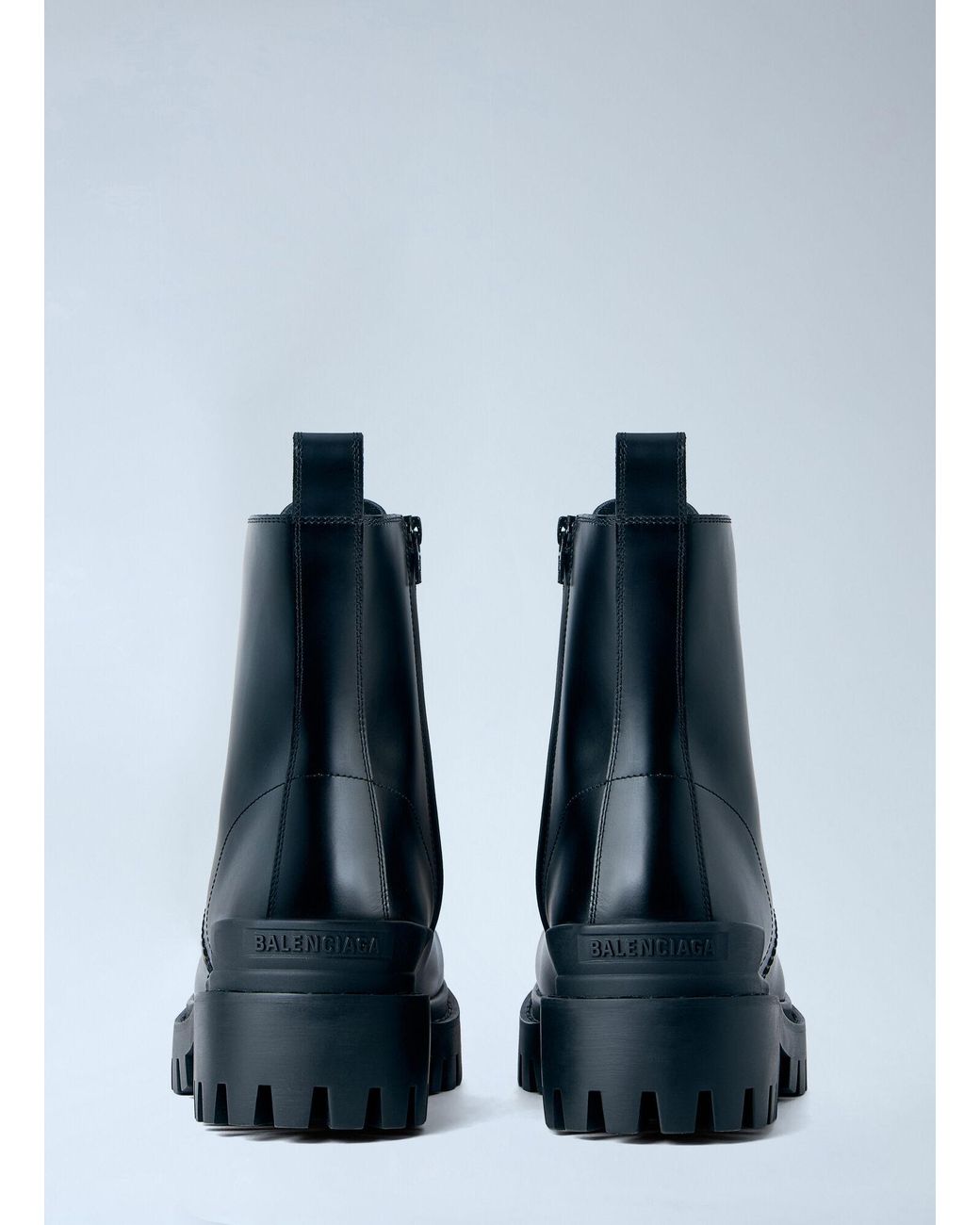 Balenciaga Blue Combat Strike Boots for men