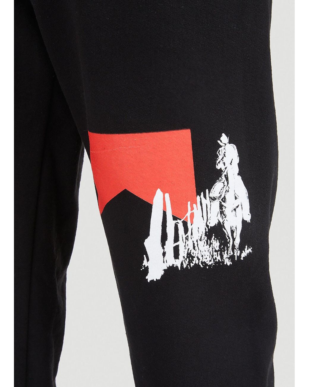 One Of These Days Black Fence Line Track Pants for men