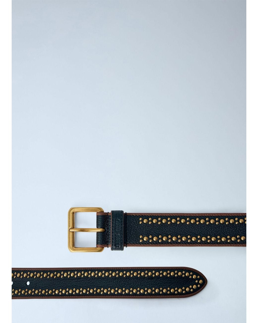 Miu Miu Blue Studded Leather Belt