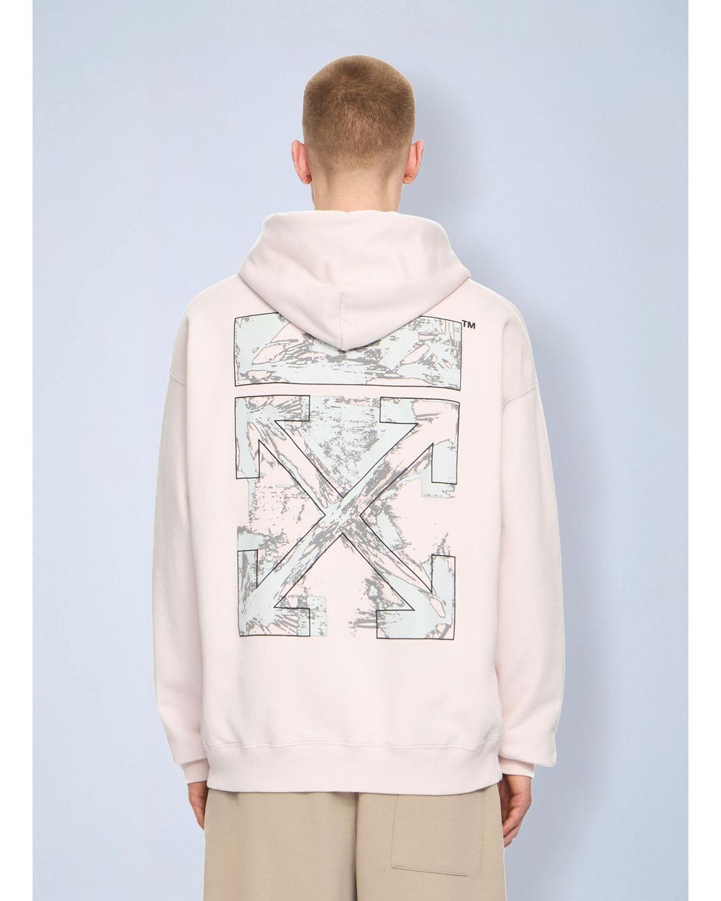 Off-White c/o Virgil Abloh Brown Paint Arrow Skate Hoodie for men