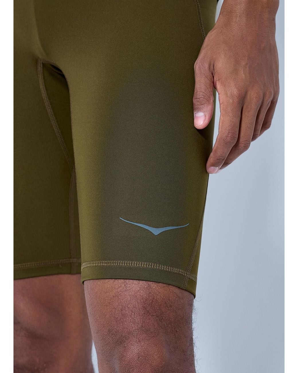 Hoka One One Green Novafly Half Tight Shorts for men