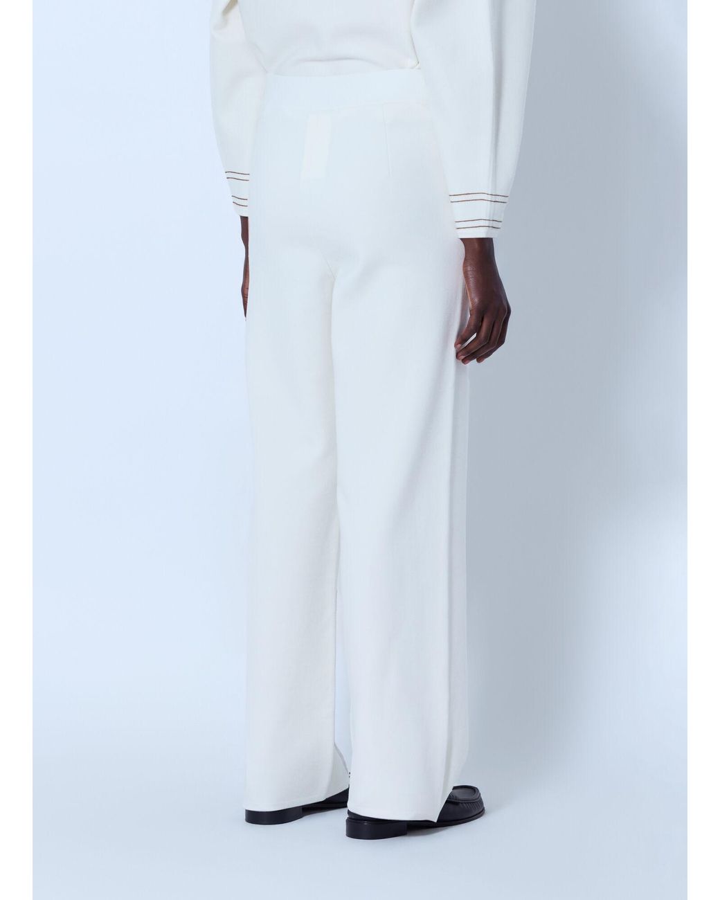 Max Mara Blue Wide-Leg Tailored Trousers