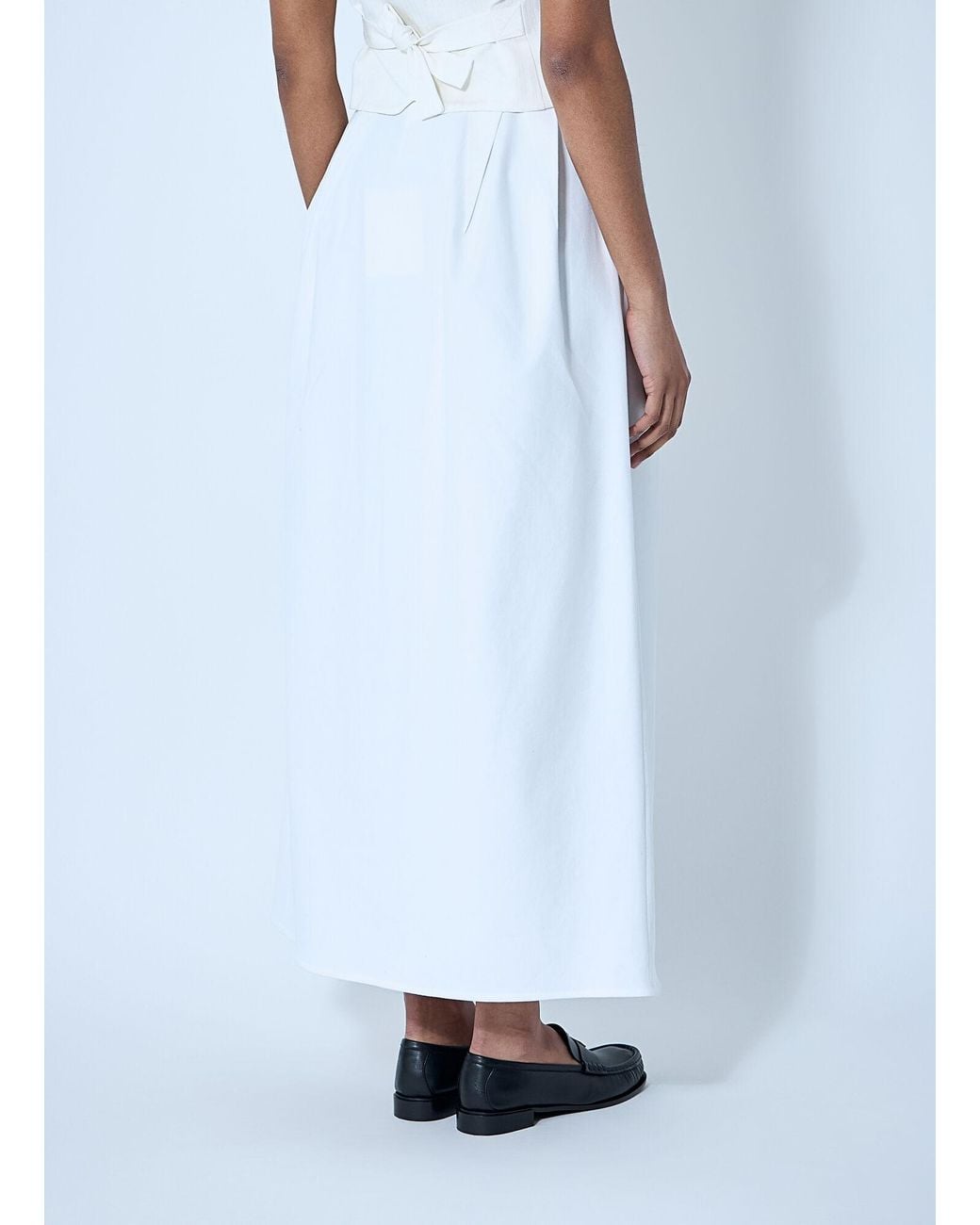 Max Mara Blue Pleated Midi Skirt