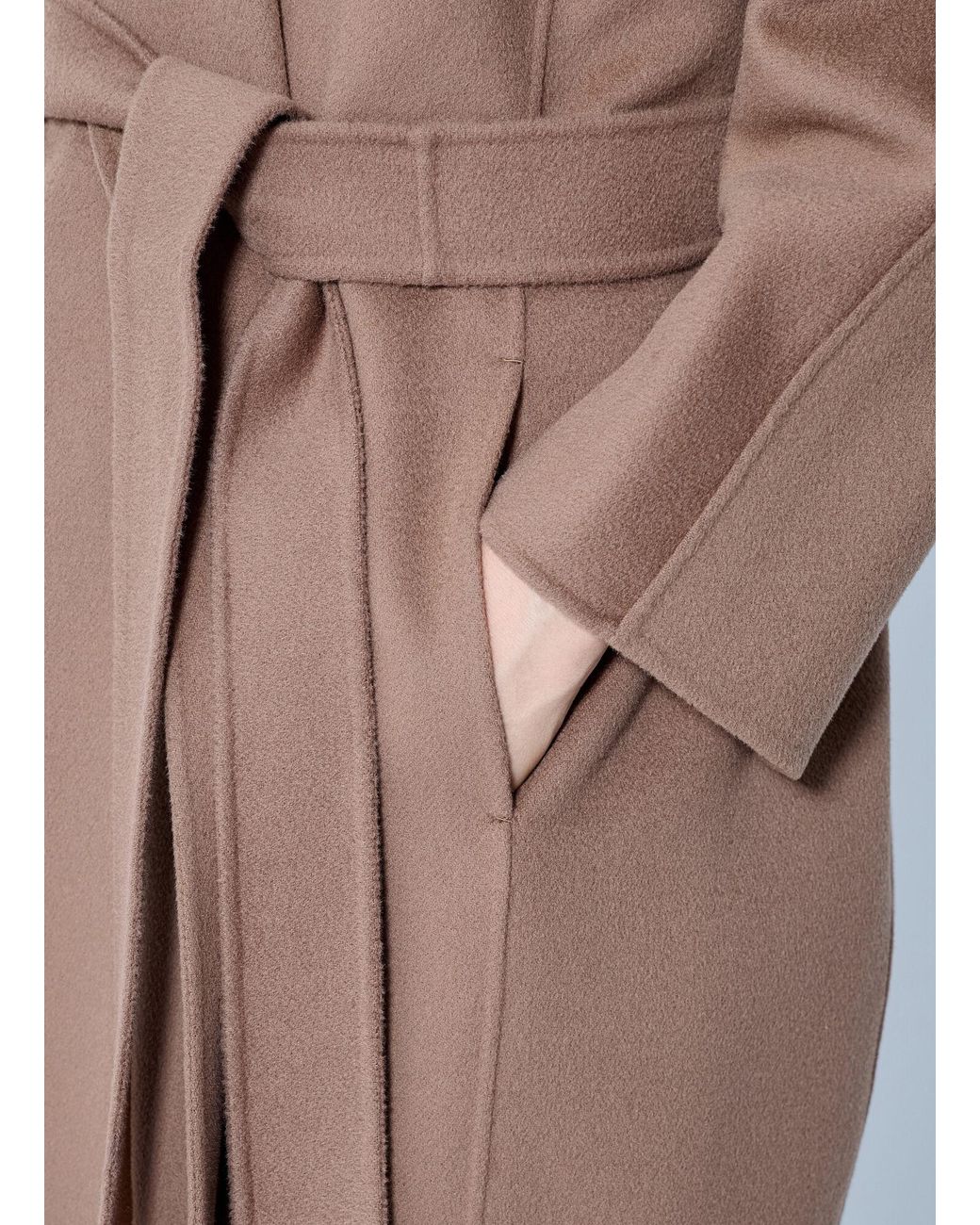 Max Mara White Belted Wrap Coat