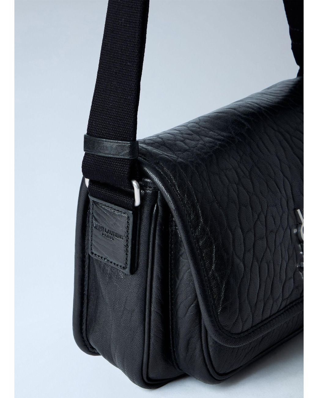 Saint Laurent Black Niki Small Messenger Bag for men
