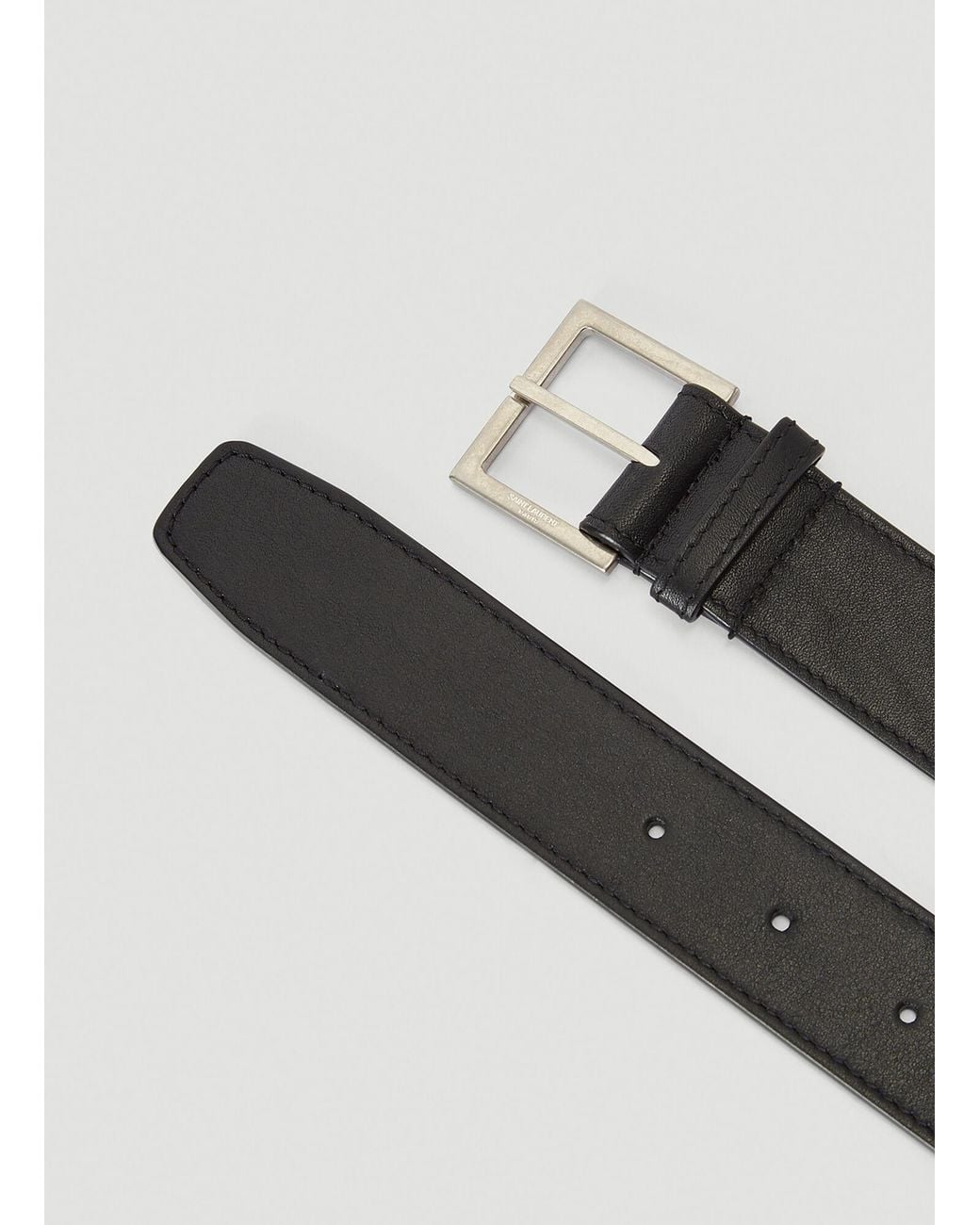 Saint Laurent Black Cassandre Classic Belt Bag for men