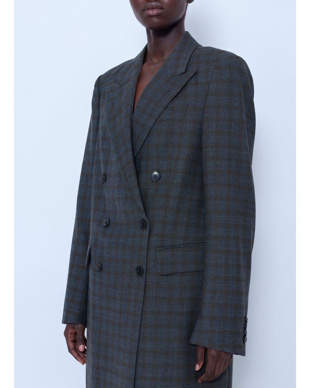 Dries Van Noten Blue Double Breasted Rarrysta Coat