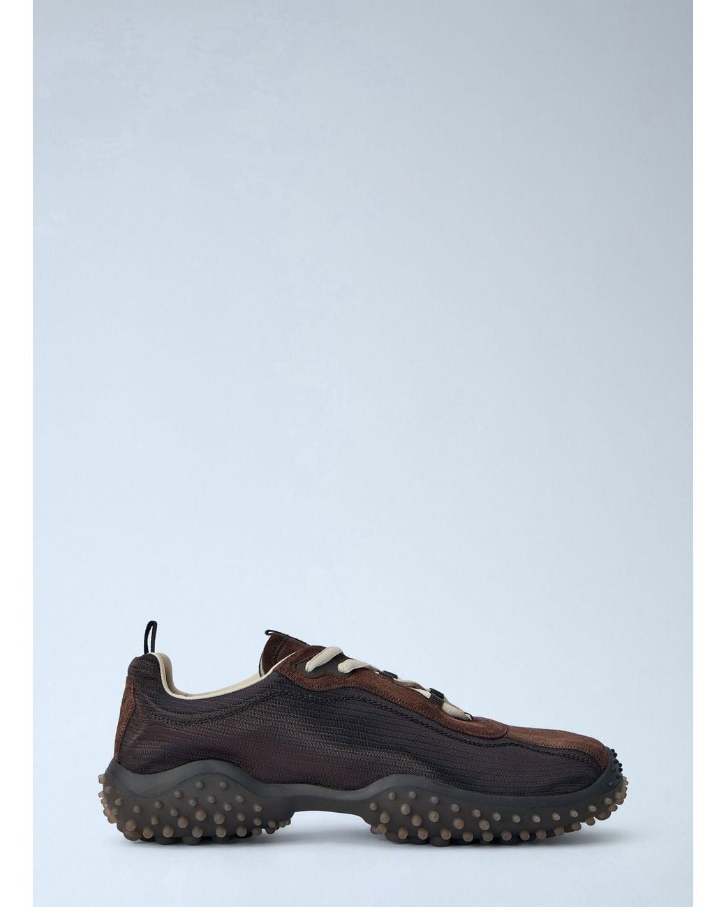 Miu Miu Black Bubble Technical Fabric And Suede Sneakers