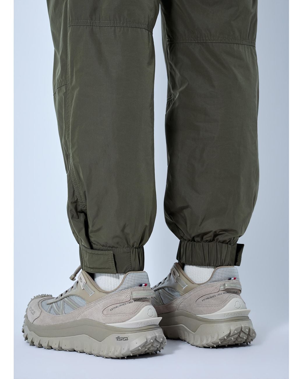 Moncler Green Technical Drawstring Jogger Pants for men
