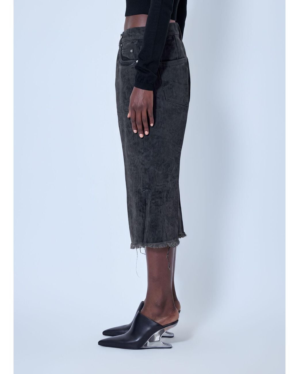 Rick Owens Blue Bolan Cutoffs