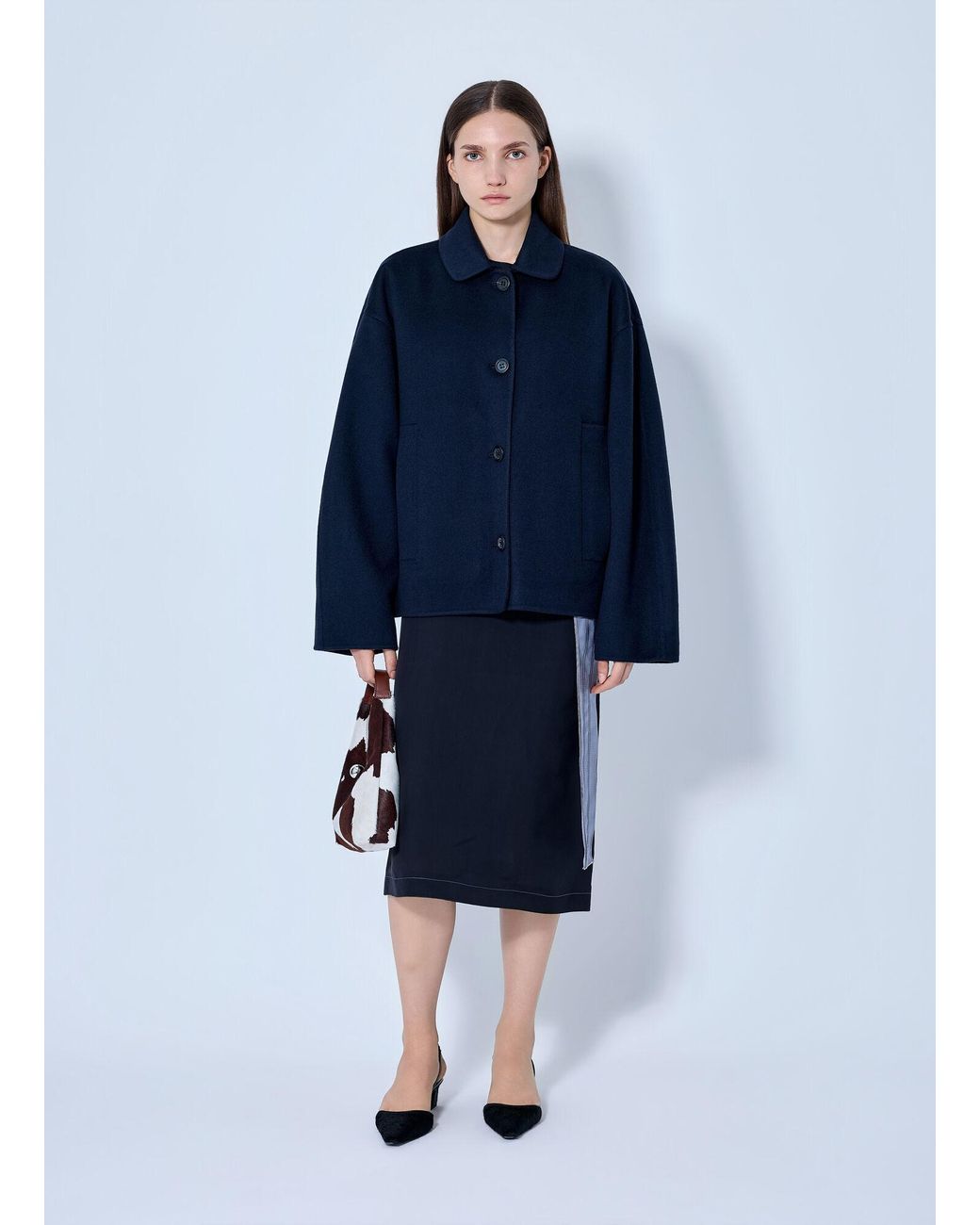 Marni Blue Buttoned Wool Jacket