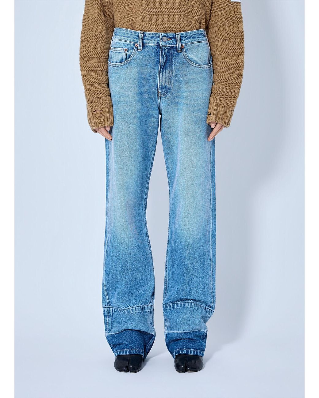 MM6 by Maison Margiela Blue Wide-Leg Denim Jeans
