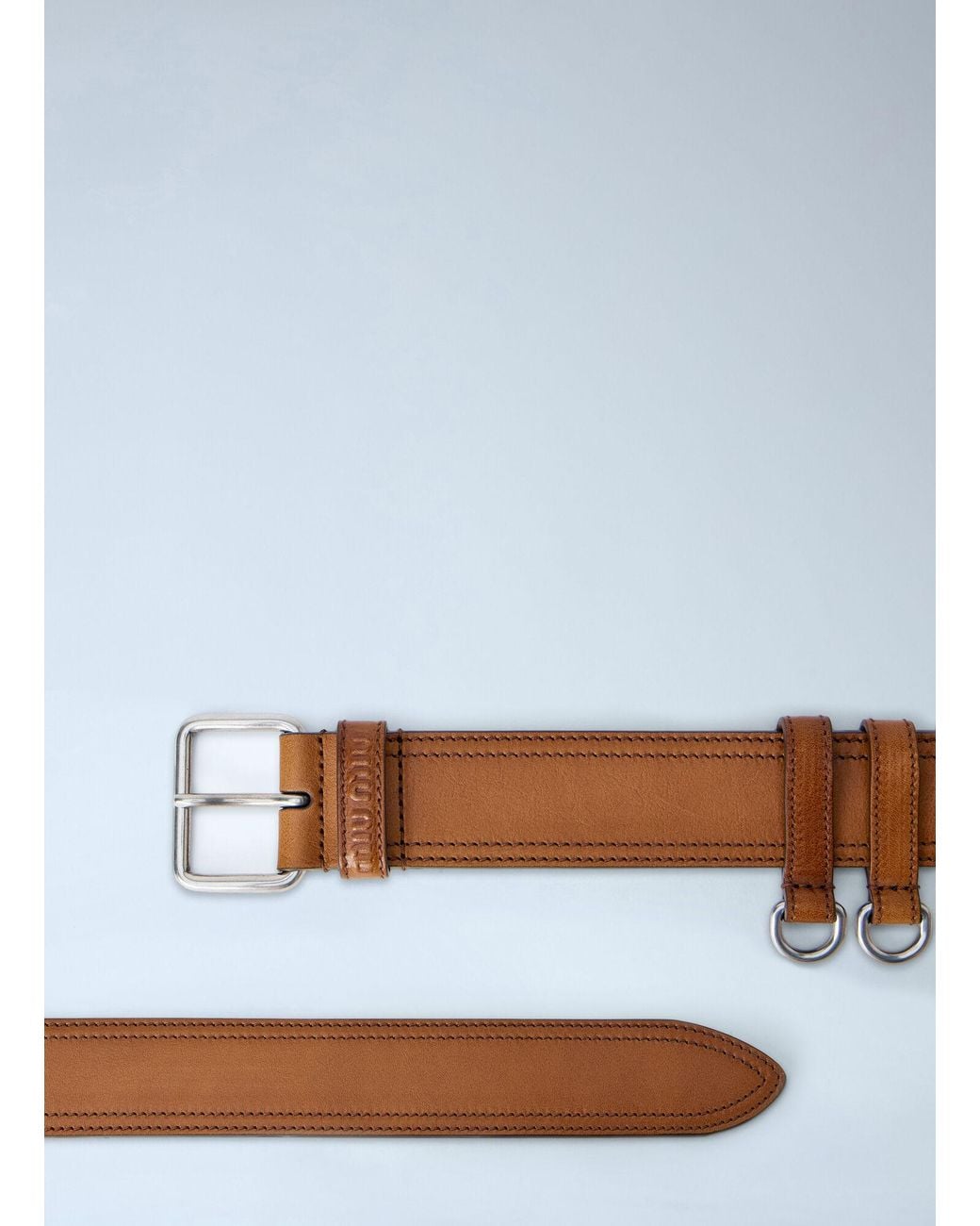 Miu Miu Brown Leather Belt for men