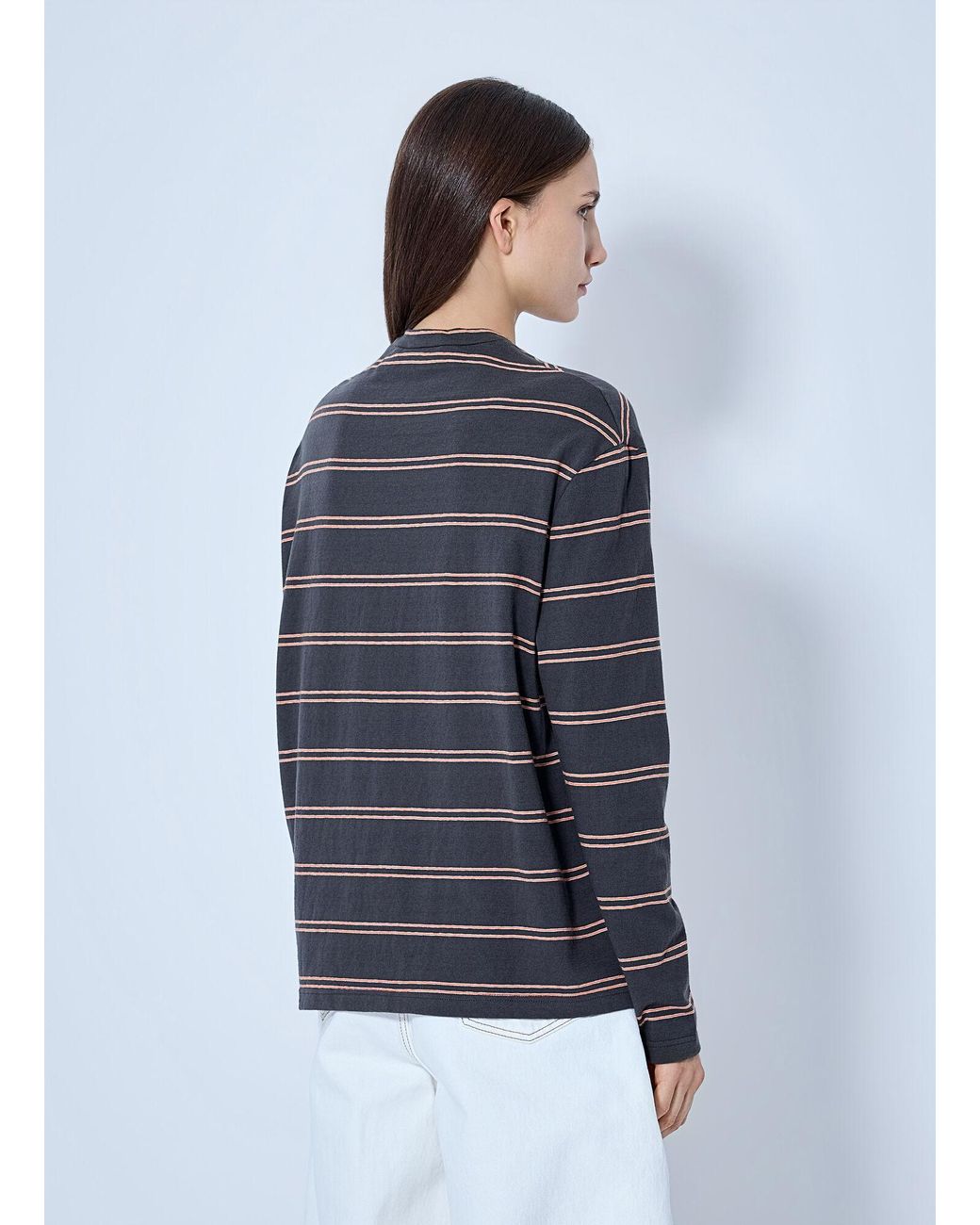 Jil Sander Blue Striped Long Sleeve T-Shirt