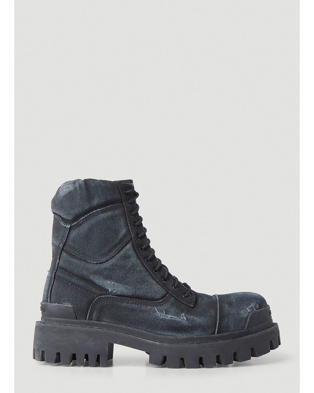 Balenciaga Combat Strike Boots in Blue for Men | Lyst
