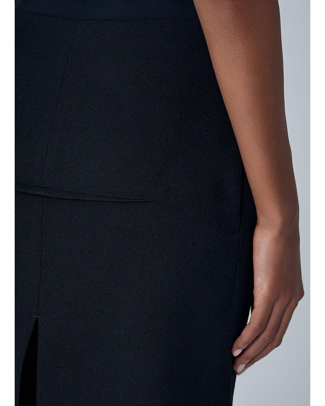 Rick Owens Blue Sliced Maxi Skirt