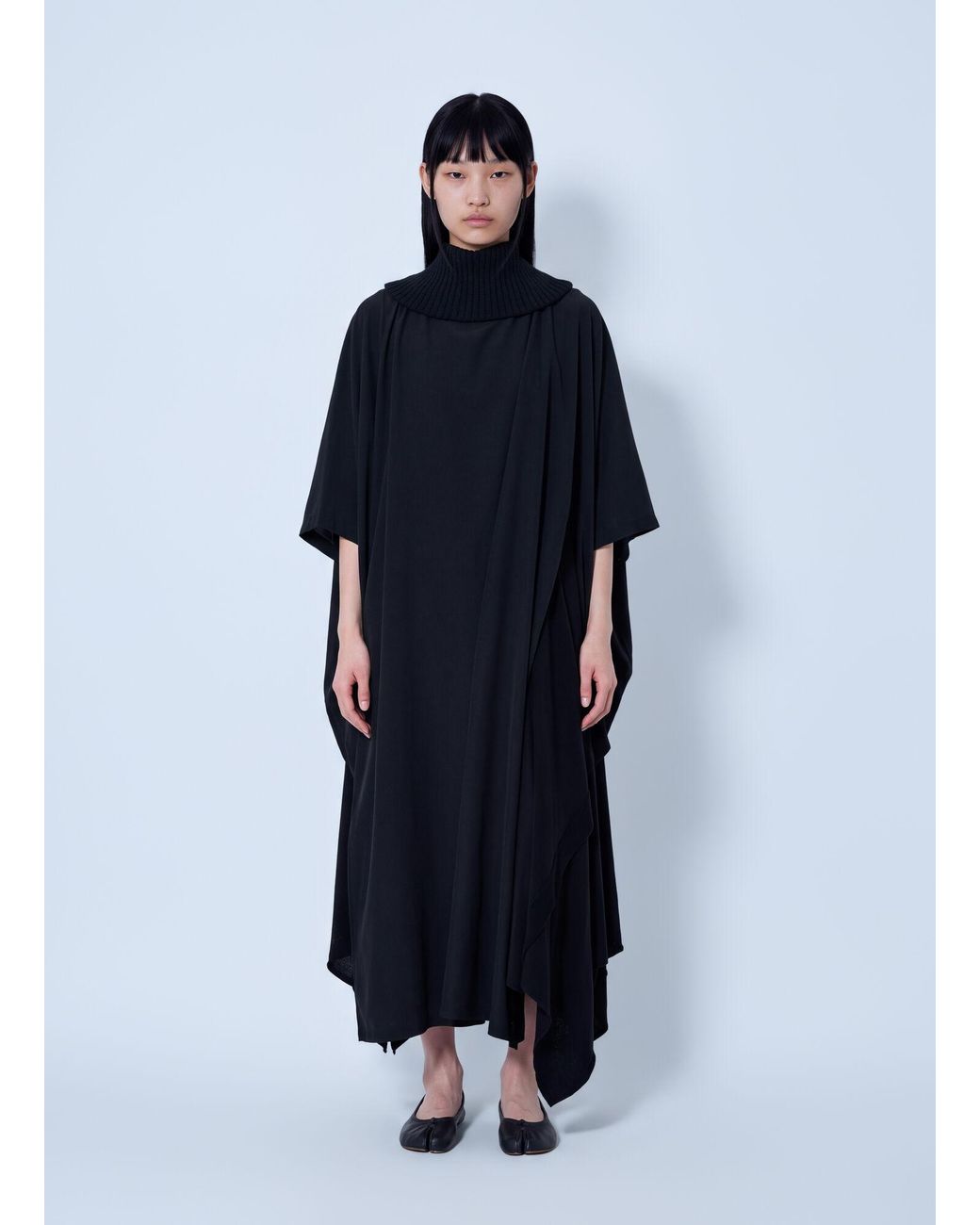 Yohji Yamamoto Blue Knit Combi Kimono Coat