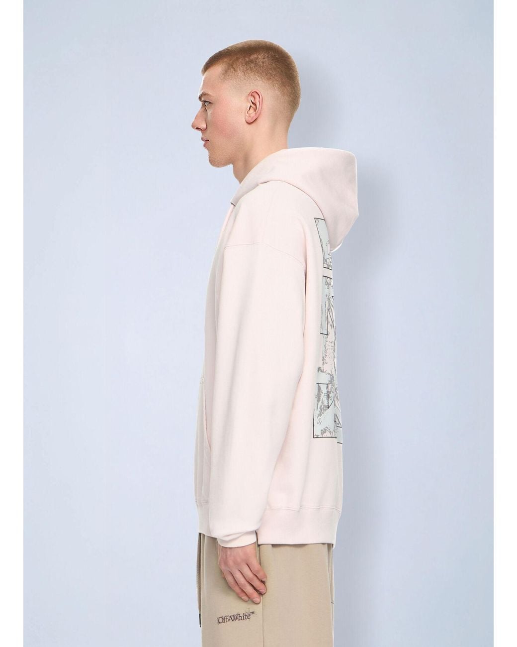 Off-White c/o Virgil Abloh Brown Paint Arrow Skate Hoodie for men