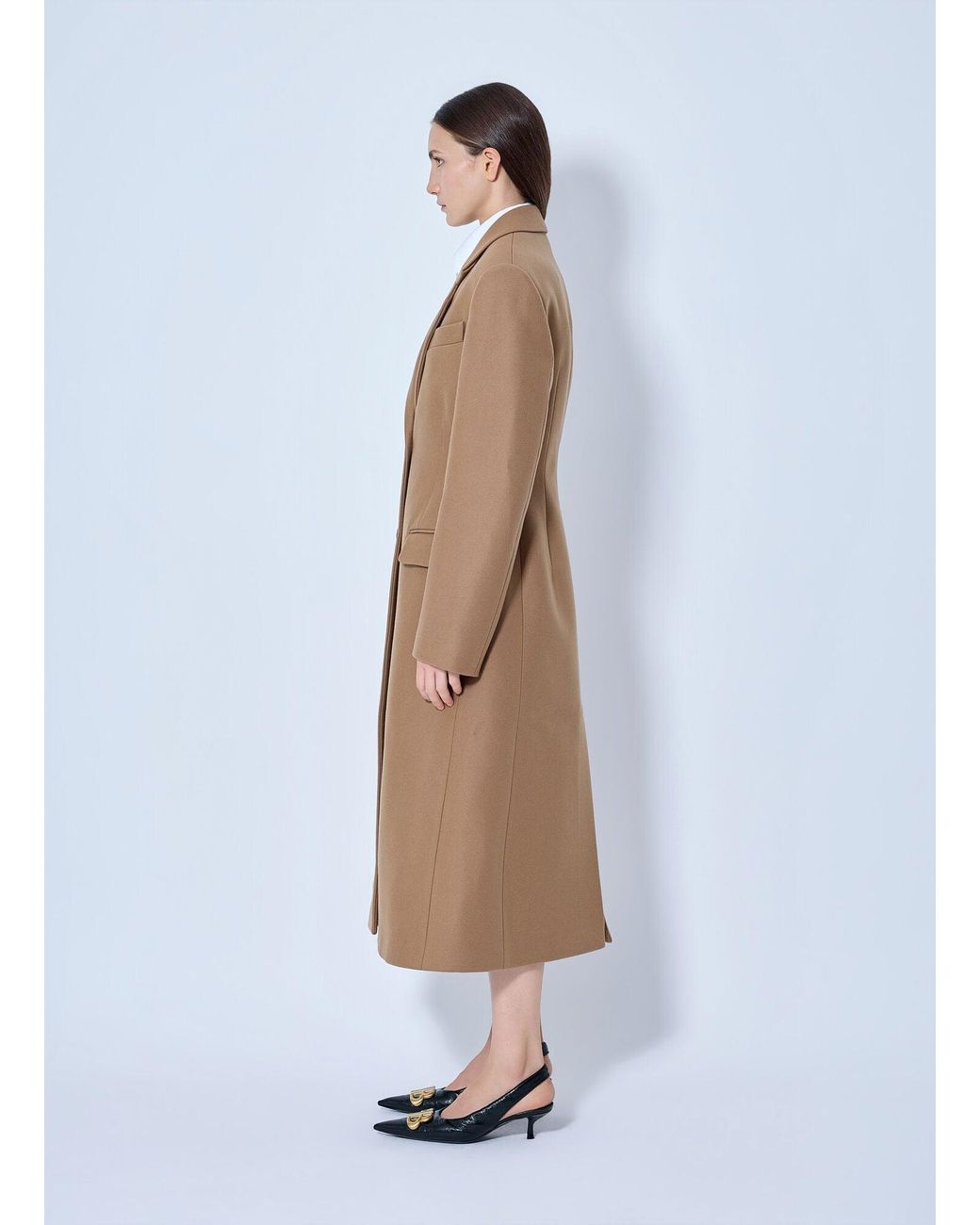Balenciaga White Single-Breasted Coat