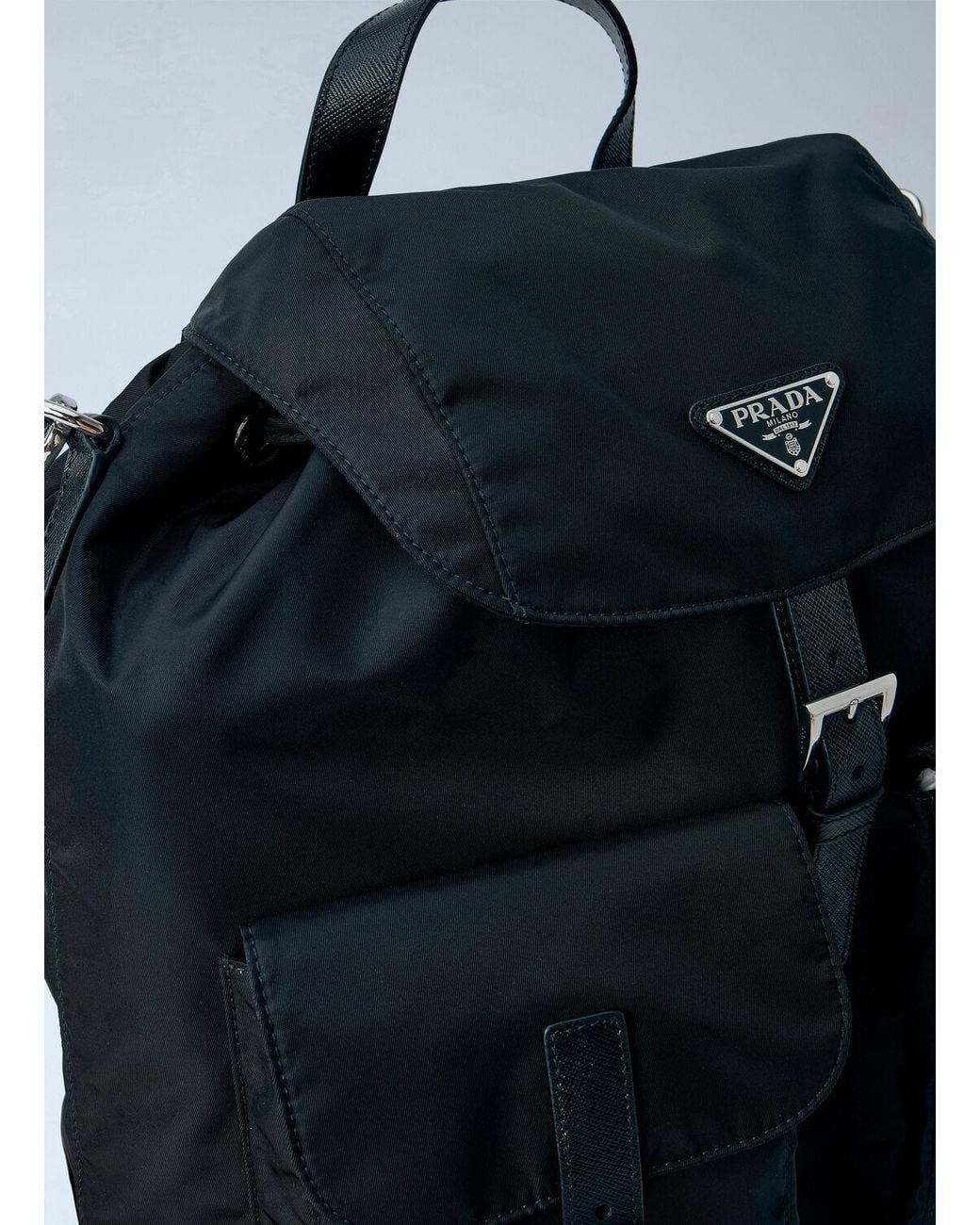 Prada Blue Re-Nylon Backpack for men