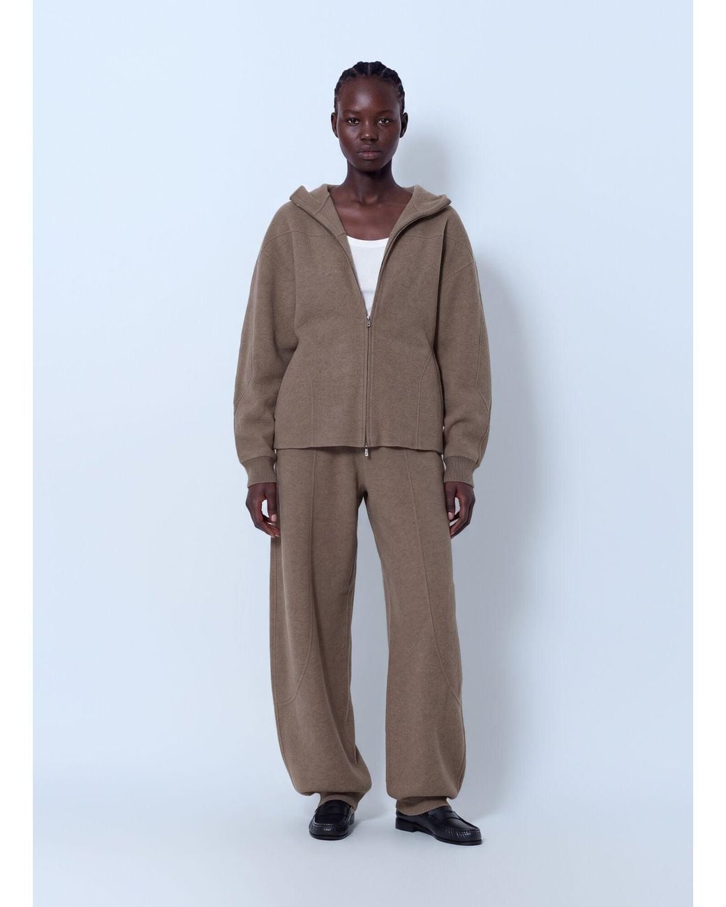 Max Mara Brown Wide-Leg Knit Pants
