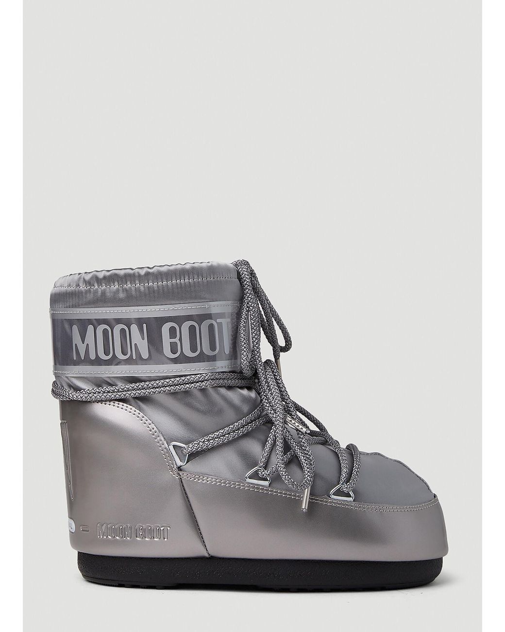 Moon Boot Icon Low Glance Snow Boots in Gray for Men | Lyst