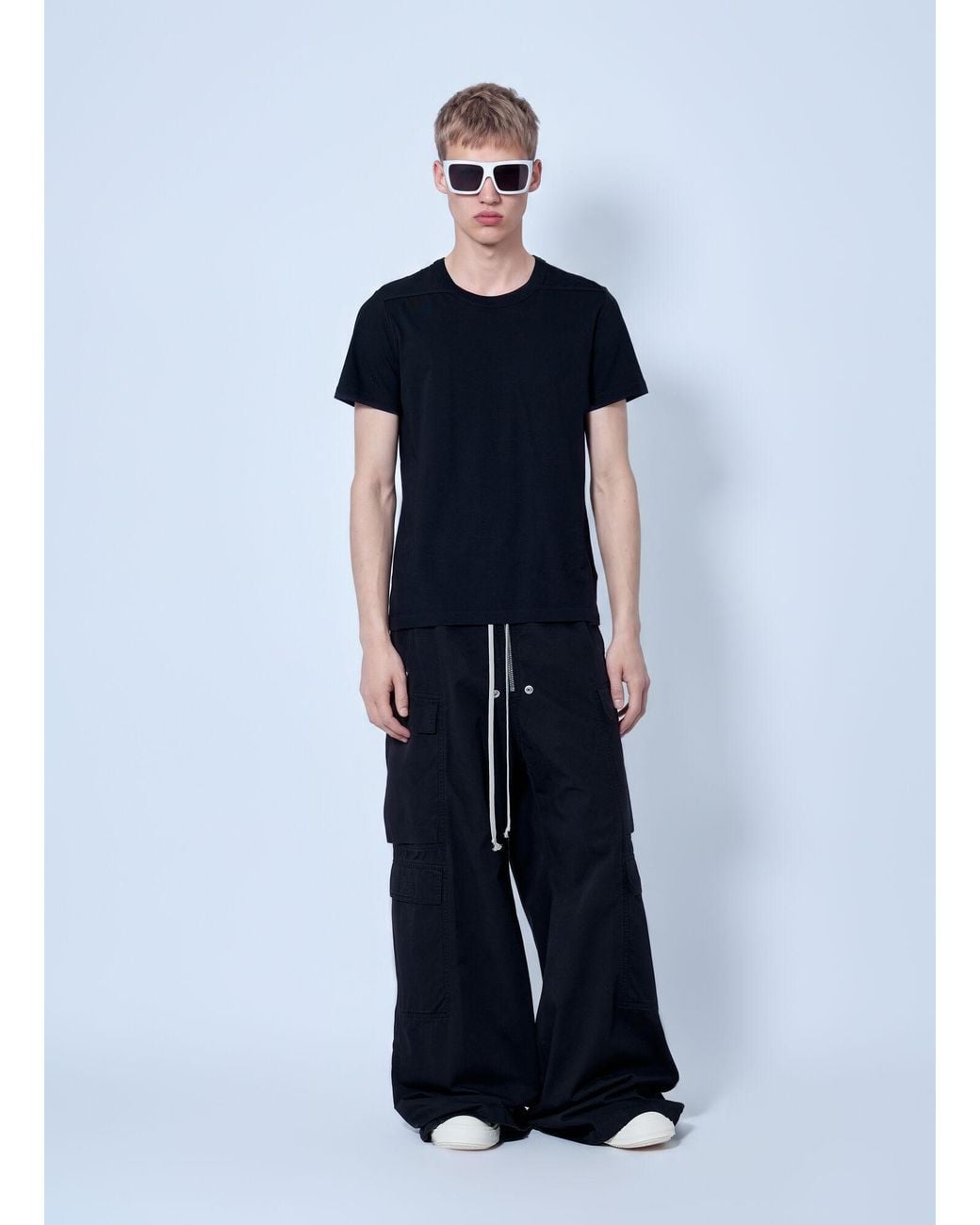 Rick Owens Blue Double Cargo Jumbo Belas Pants for men