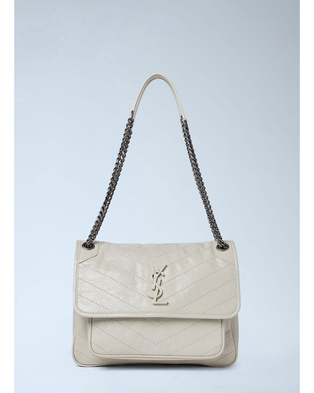Saint Laurent White Medium Niki Shoulder Bag