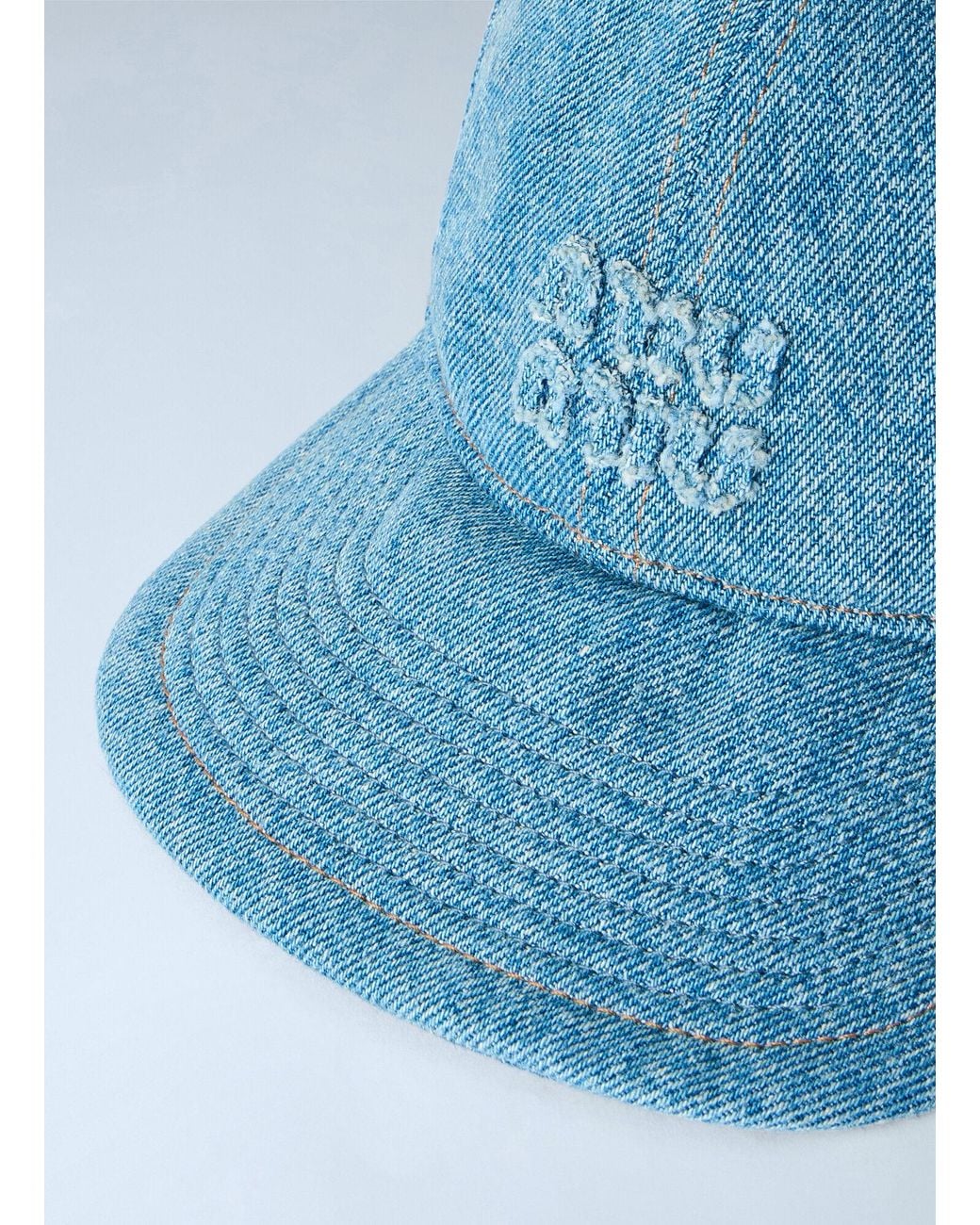 Miu Miu Blue Denim Washed Baseball Cap