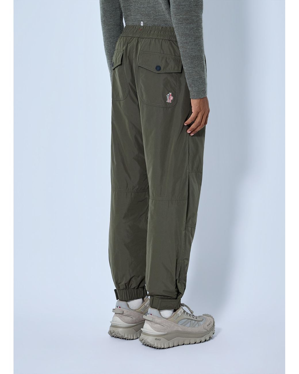 Moncler Green Technical Drawstring Jogger Pants for men