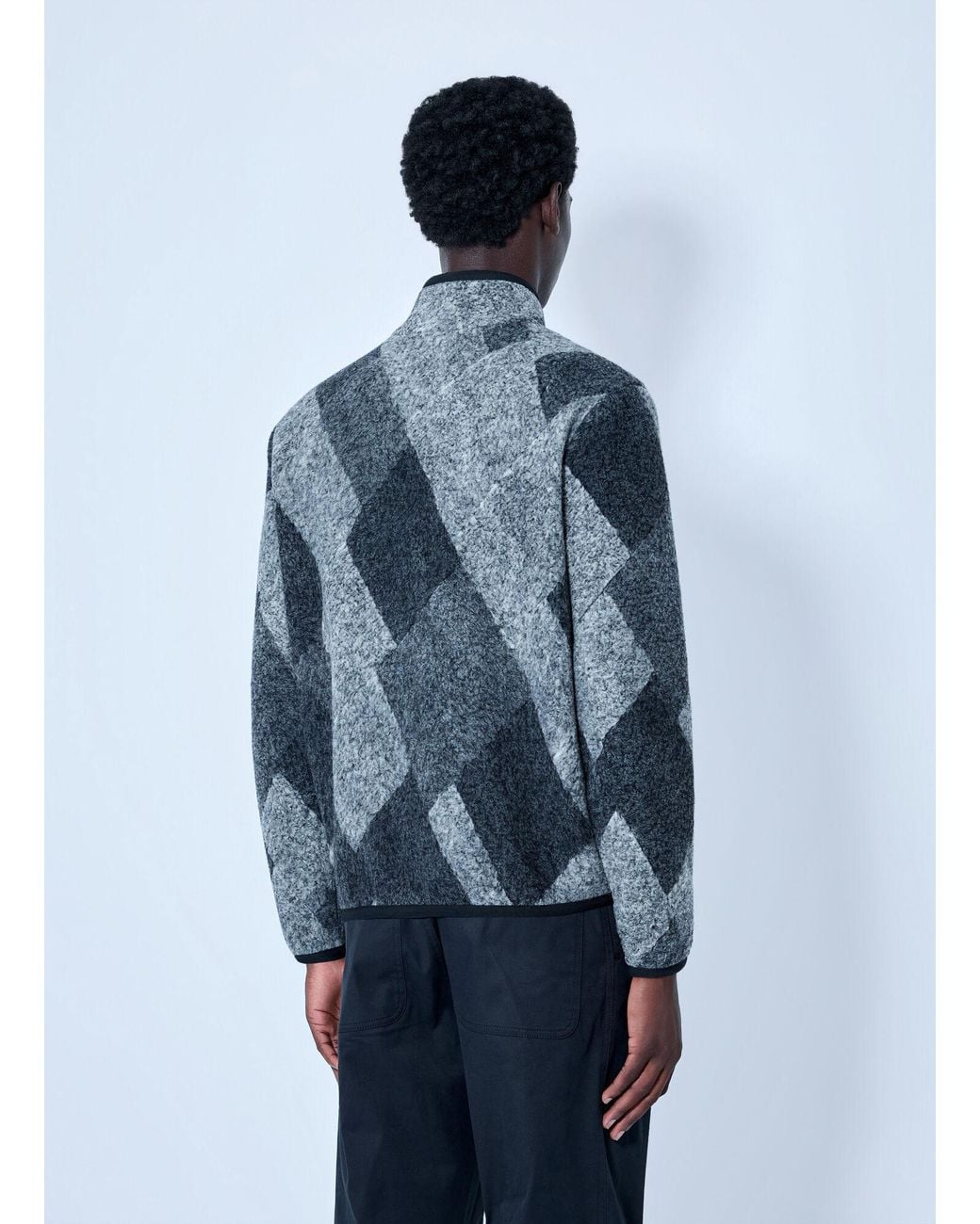 Moncler Blue Zip Up Cardigan for men