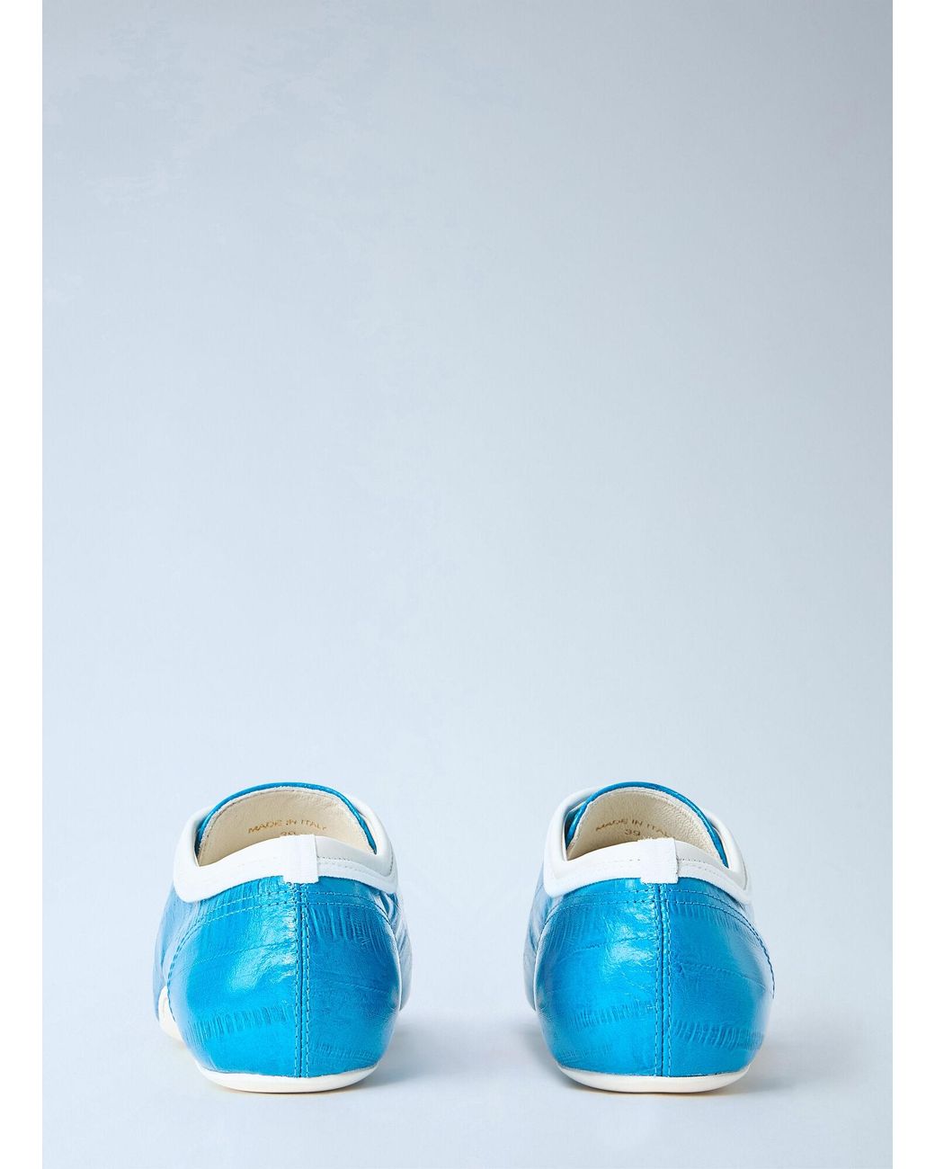 Dries Van Noten Blue Lace-Up Leather Sneakers