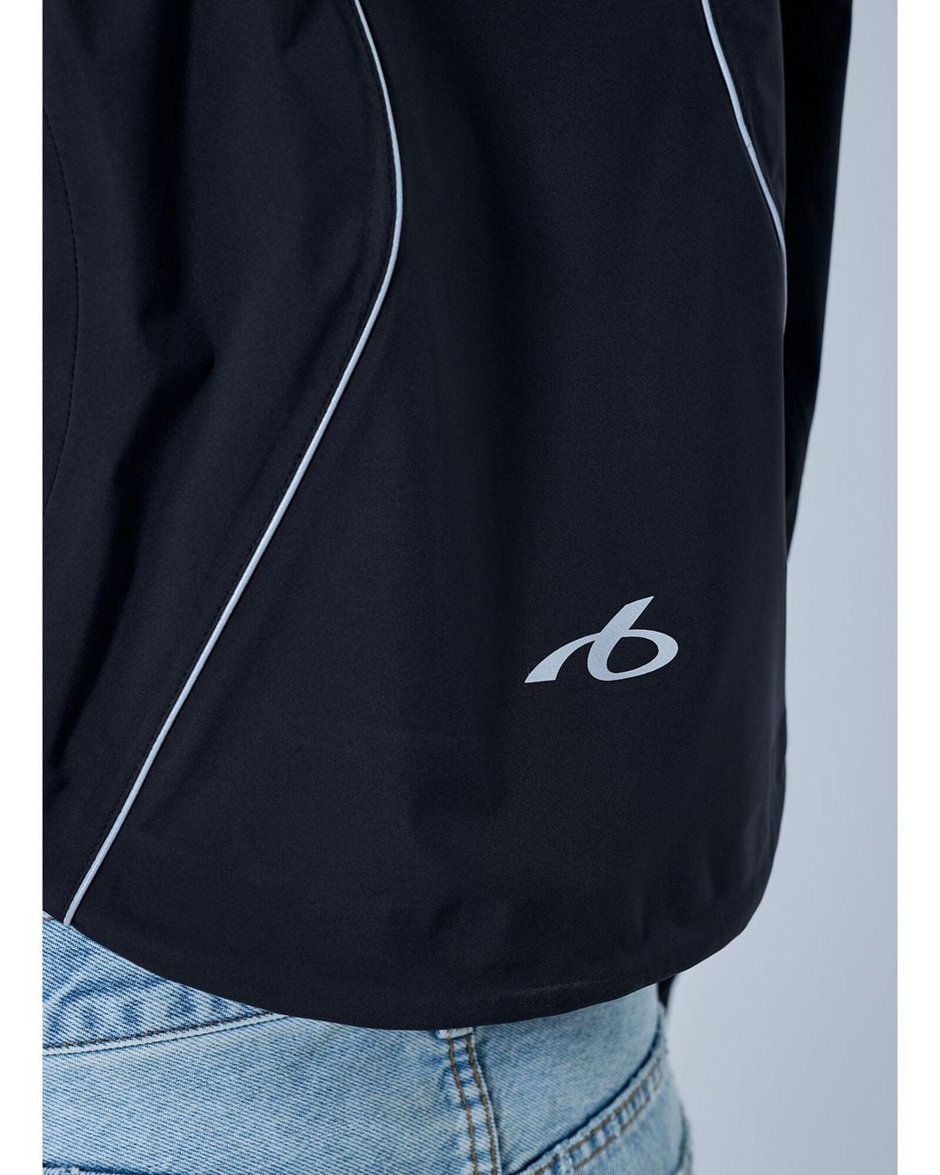 Balenciaga Blue Cropped Hooded Jacket