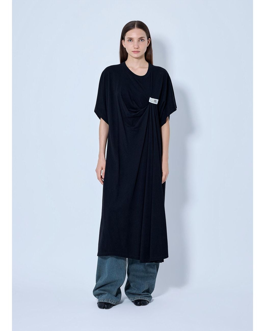 MM6 by Maison Margiela Blue Patch Pocket Wide-Leg Jeans