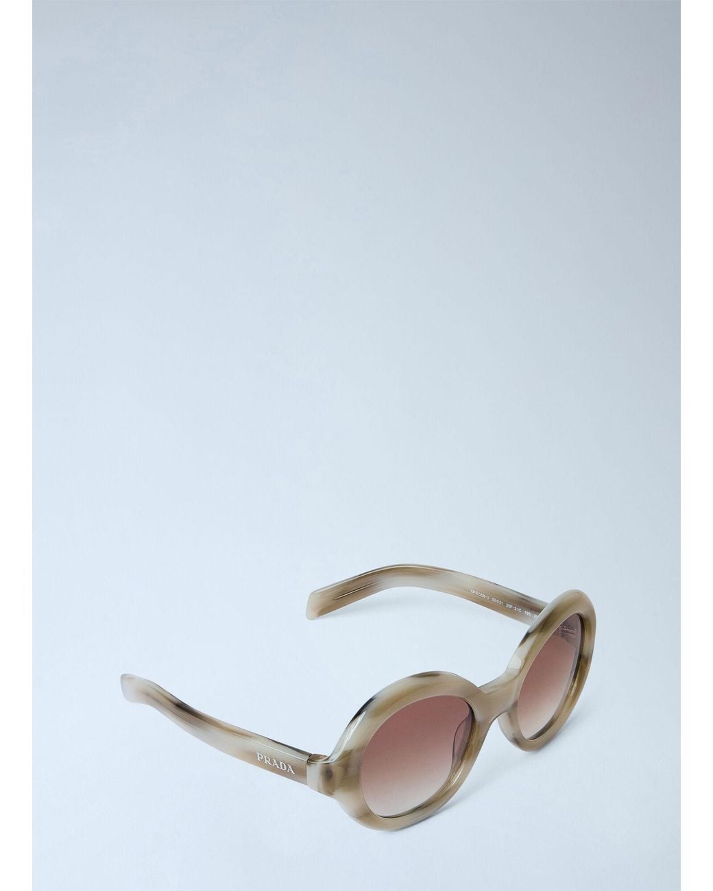 Prada White Pr D08Su Round Sunglasses