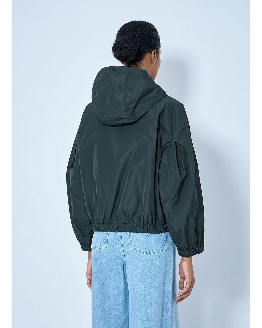 Max Mara Blue Hooded Zip Jacket