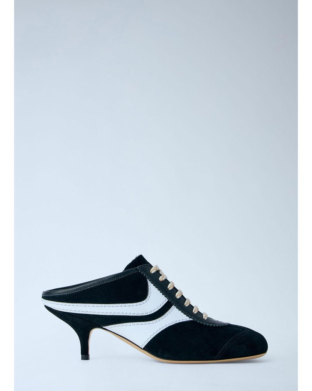 Dries Van Noten Blue Lace-Up Mule Heels
