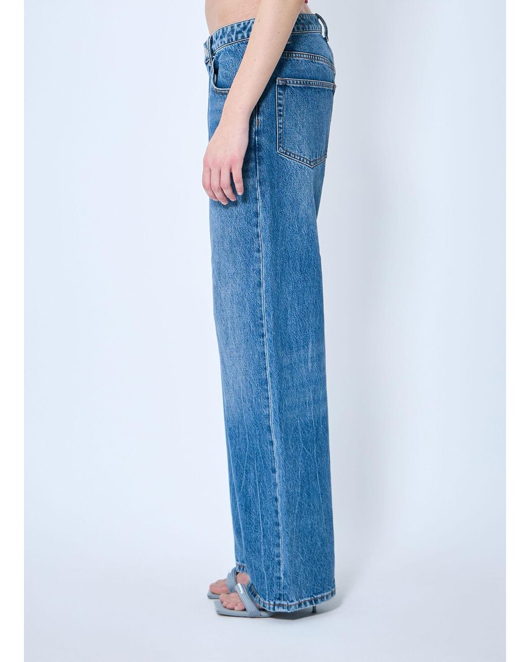 Alexander Wang Dip-Side Jeans With Exposed Lace Underwear in