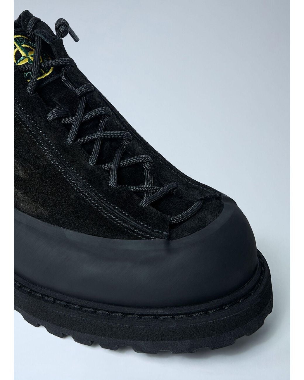 Stone Island Black Logo Patch Sneakers for men